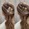 Women's Acrylic Square Side Clip Handmade Simple Leopard Style Hair Accessories