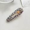 Women's Acrylic Square Side Clip Handmade Simple Leopard Style Hair Accessories