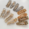 Women's Acrylic Square Side Clip Handmade Simple Leopard Style Hair Accessories