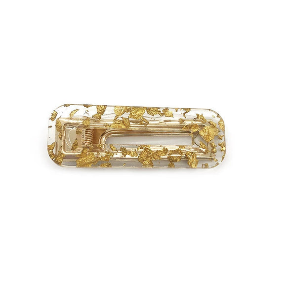 Women's Acrylic Square Side Clip Handmade Simple Leopard Style Hair Accessories