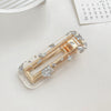 Women's Acrylic Square Side Clip Handmade Simple Leopard Style Hair Accessories