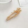 Women's Acrylic Square Side Clip Handmade Simple Leopard Style Hair Accessories