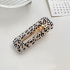 Women's Acrylic Square Side Clip Handmade Simple Leopard Style Hair Accessories