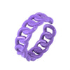 Women's Adjustable Alloy Open Chain Ring Geometric Simple Finger Ring With Electroplated Finish
