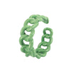 Women's Adjustable Alloy Open Chain Ring Geometric Simple Finger Ring With Electroplated Finish