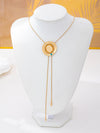 Women's Adjustable Alloy Snake Chain Necklace With Animal Zodiac Pendant And Electroplated Medievalinspired Design