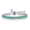 Women's Adjustable Birthstone Bracelet Zircon Geometric Fashion Jewelry Accessories