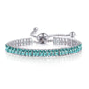 Women's Adjustable Birthstone Bracelet Zircon Geometric Fashion Jewelry Accessories