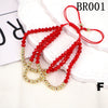 Women's Adjustable Braided Crystal Glass Beaded Bracelet Geometric Ins Style Fashion Bracelet