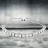 Women's Adjustable Copper Bracelet With Zircon Inlay And Letter Text Design Simple Elegant Jewelry