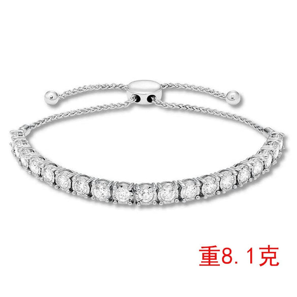 Women's Adjustable Copper Bracelet With Zircon Inlay And Letter Text Design Simple Elegant Jewelry