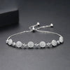 Women's Adjustable Copper Bracelet With Zircon Inlay Geometric Design And Electroplated Finish Wholesale Jewelry