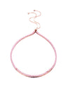 Women's Adjustable Copper Collar Necklace With Geometric Zircon Pendant Simple Natural Style Bamboo Chain Statement Jewelry