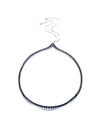 Women's Adjustable Copper Collar Necklace With Geometric Zircon Pendant Simple Natural Style Bamboo Chain Statement Jewelry