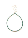 Women's Adjustable Copper Collar Necklace With Geometric Zircon Pendant Simple Natural Style Bamboo Chain Statement Jewelry