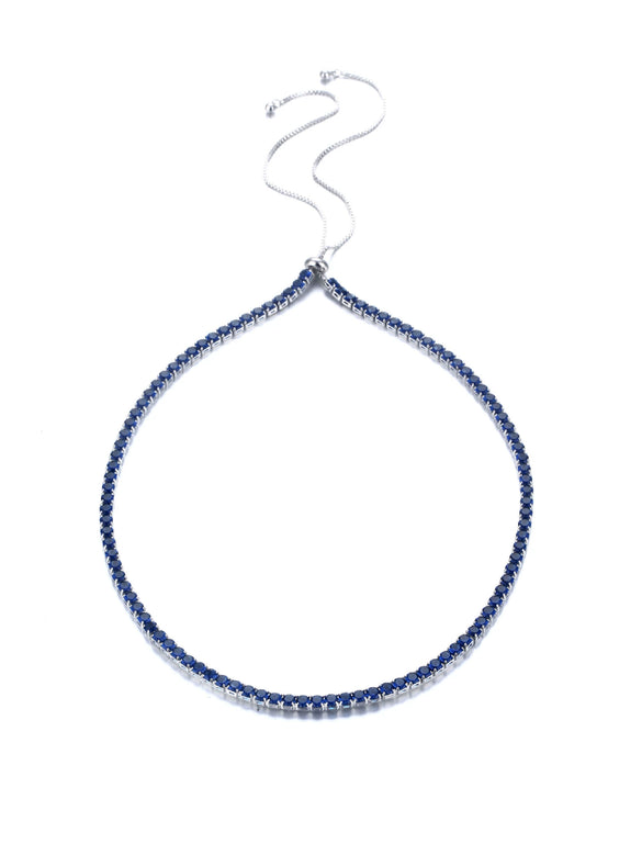 Women's Adjustable Copper Collar Necklace With Geometric Zircon Pendant Simple Natural Style Bamboo Chain Statement Jewelry
