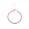 Women's Adjustable Copper Collar Necklace With Geometric Zircon Pendant Simple Natural Style Bamboo Chain Statement Jewelry