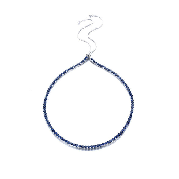 Women's Adjustable Copper Collar Necklace With Geometric Zircon Pendant Simple Natural Style Bamboo Chain Statement Jewelry