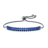 Women's Adjustable Copper Pull Bracelet With Floral Geometric Zirconia Design Gun Black Jewelry