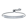 Women's Adjustable Copper Pull Bracelet With Floral Geometric Zirconia Design Gun Black Jewelry