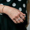 Women's Adjustable Copper Snake Shaped Open Ring With Zircon Electroplated Animal Zodiac Style