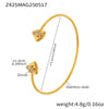 Women's Adjustable Ferris Wheel Open Bracelet With Full Diamond Zircon Flower Stainless Steel Electroplated Design