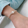 Women's Adjustable Freshwater Pearl Bracelet Copper Alloy Minimalist Style Round Shape Handwound 14K Electroplated