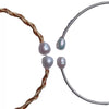 Women's Adjustable Freshwater Pearl Bracelet Copper Alloy Minimalist Style Round Shape Handwound 14K Electroplated