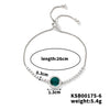 Women's Adjustable Geometric Bright Star Bracelet In Environmentally Friendly Copper With Colorful Zirconia Accents