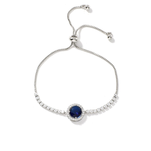 Women's Adjustable Geometric Bright Star Bracelet In Environmentally Friendly Copper With Colorful Zirconia Accents