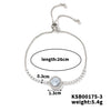 Women's Adjustable Geometric Bright Star Bracelet In Environmentally Friendly Copper With Colorful Zirconia Accents