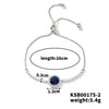 Women's Adjustable Geometric Bright Star Bracelet In Environmentally Friendly Copper With Colorful Zirconia Accents