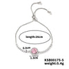 Women's Adjustable Geometric Bright Star Bracelet In Environmentally Friendly Copper With Colorful Zirconia Accents