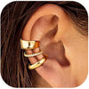 Women's Adjustable Non Pierced Geometric Ear Clip Earrings In Brass Plated With 18K Gold Electroplated Fashion Jewelry