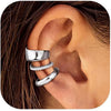 Women's Adjustable Non Pierced Geometric Ear Clip Earrings In Brass Plated With 18K Gold Electroplated Fashion Jewelry