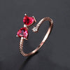 Women's Adjustable Open Bow Ring In Electroplated Copper Minimalist Geometric Fashion Jewelry For Wholesale