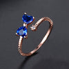 Women's Adjustable Open Bow Ring In Electroplated Copper Minimalist Geometric Fashion Jewelry For Wholesale