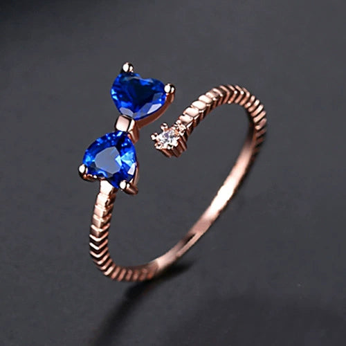 Women's Adjustable Open Bow Ring In Electroplated Copper Minimalist Geometric Fashion Jewelry For Wholesale