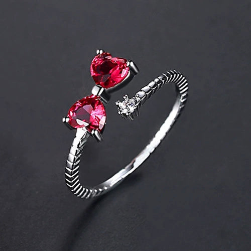 Women's Adjustable Open Bow Ring In Electroplated Copper Minimalist Geometric Fashion Jewelry For Wholesale