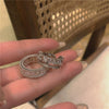 Women's Adjustable Open Geometric Copper Ring With Zircon Inlay Double Band Electroplated Fashion Jewelry