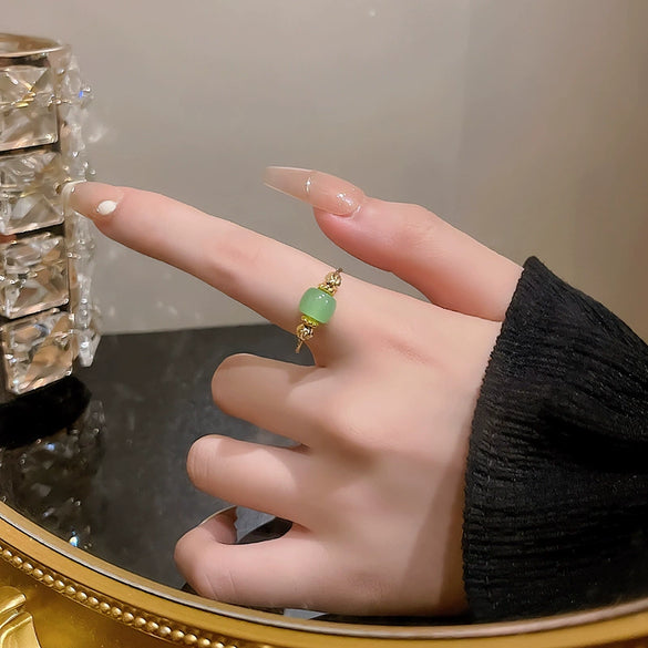 Women's Adjustable Opening Copper Ring With Geometric Style And Electroplating Treatment