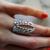 Women's Adjustable Opening Ring Copper With Zircon And Geometric Design