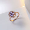 Women's Adjustable Opening Rotating Ring Copper Flower Design Electroplated Light Luxury Accessories