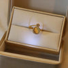 Women's Adjustable Opening Rotating Ring Copper Flower Design Electroplated Light Luxury Accessories