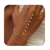 Women's Adjustable Retro Geometric Copper Ring And Bracelet Set Simple Electroplated Fashion Jewelry Daily Wear Accessories