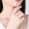 Women's Adjustable Sterling Silver Love Arrow Ring With Minimalist Geometric Design And Diamond Detail