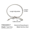 Women's Adjustable Stretch Bracelet Geometric Stainless Steel Jewelry With Gold Plated Finish Simple Versatile Wholesale Accessory