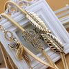 Women's All Match Metal Elastic Waist Belt With Alloy Leaf Buckle Electroplated Dress Accessory
