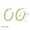Women's All Match Twist Earrings In Stainless Steel With Geometric Design And Pvdp Furnace Real Gold Treatment