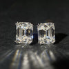 Women's Allmatch Geometric Sterling Silver Earrings With Emerald And Moissanite